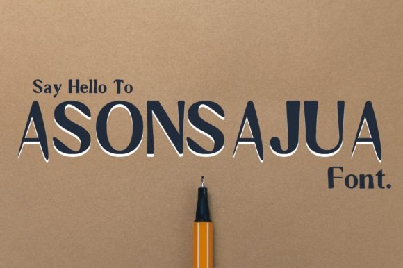 Asonsajua Display Font for Editorial Design