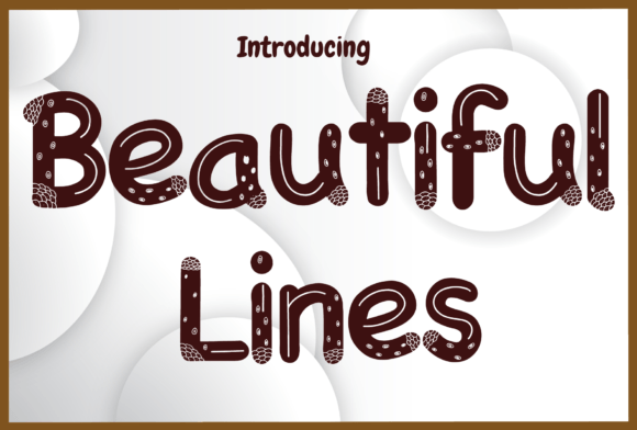 Beautiful Lines: A Charming Display Font for Handmade Brands