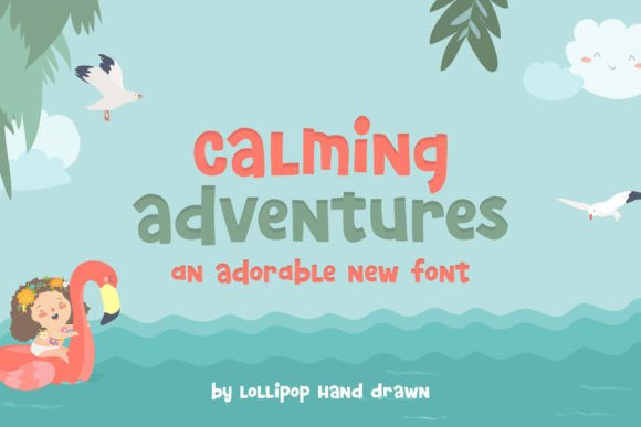 Calming Adventures Typeface: A Modern Display Font for Digital Branding