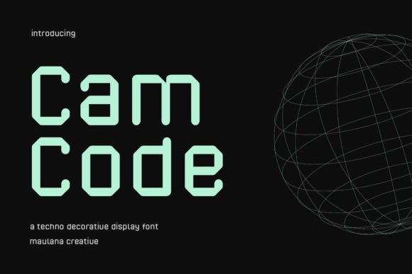 Camcode Display Font for Futuristic Web Design