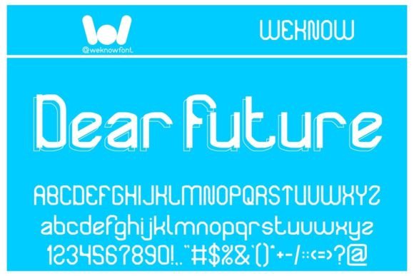 Dear Future: A Bold Techno-Sci-Fi Display Font for Crafters