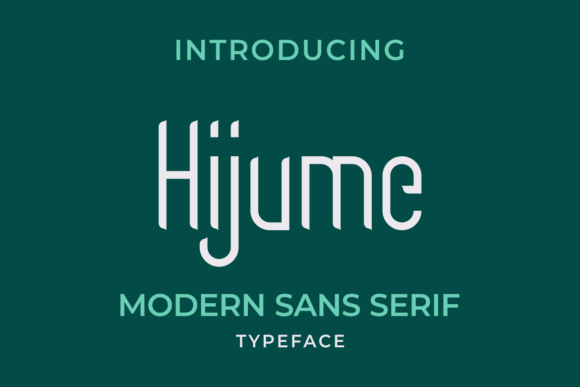 Hijume: A Delicate Sans Serif Typeface for Modern Editorial Design
