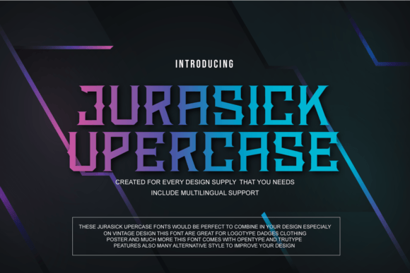 Jurasick Uppercase: The Bold Display Font for Standout Branding