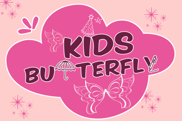 Kids Butterfly: A Bubbly Display Font for Playful Brand Identity