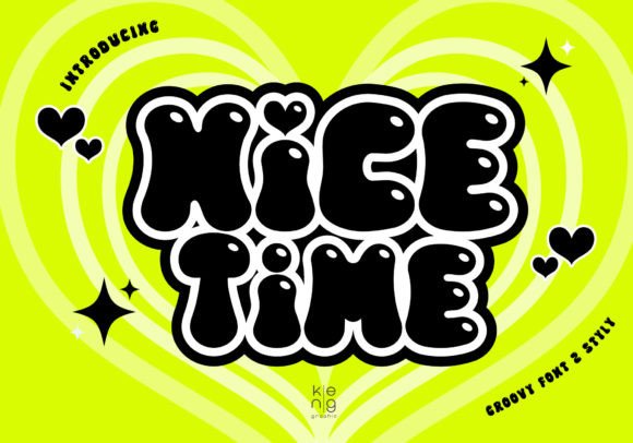 Nice Time Font: Bold Display Character