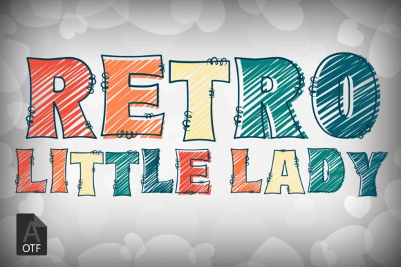 Retro Little Lady: A Vibrant Display Font for Handmade Brands