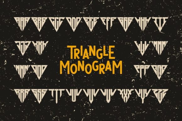 Triangle Monogram: A Unique Display Font for Editorial Design