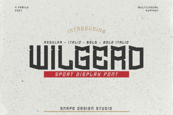 Wilgerd: A Bold Display Font for Athletic Branding and Sports Crafts